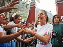 Claudia Sheinbaum, candidata presidencial por la coalición “Sigamos Haciendo Historia”, encabezó un mitin en el Centro de Orizaba. EL UNIVERSAL