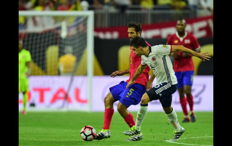 Acción del partido entre la Selección de Costa Rica y Colombia. AFP / A. Estrella