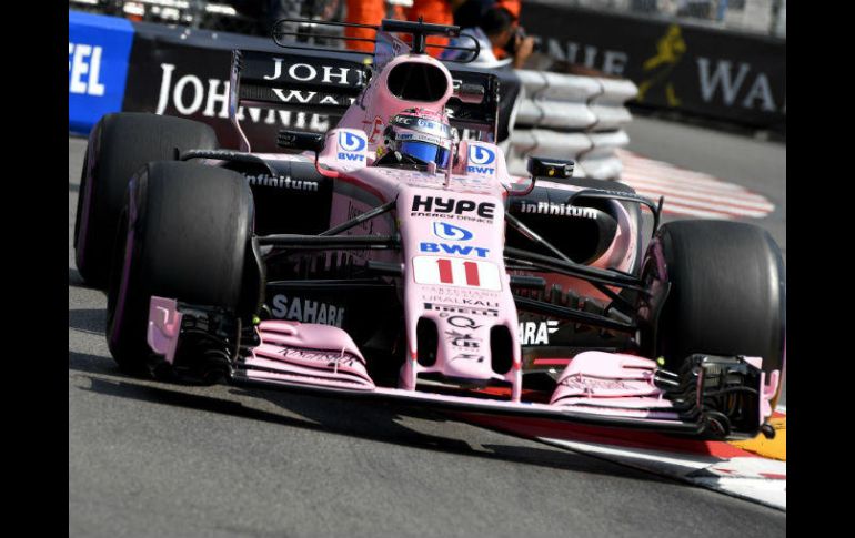 'Checo' logró subir al podio en Mónaco el año pasado. AFP / A. Isakovic