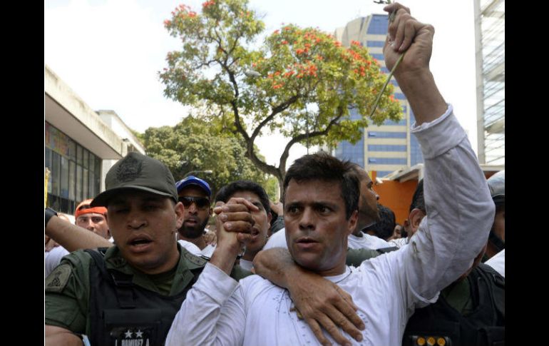 López se encuentra detenido desde 2014; su condena es de 14 años. AFP / ARCHIVO