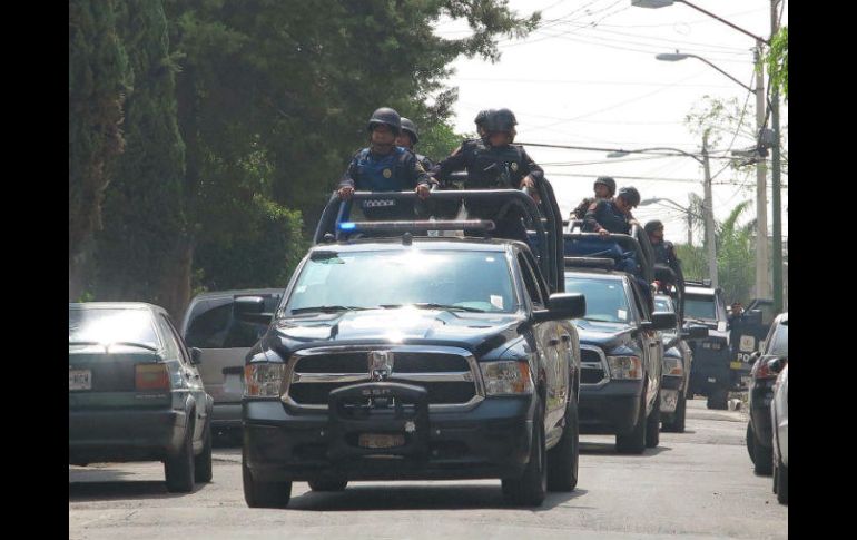 Agentes de seguridad realizan recorridos en la delegación Tláhuac. SUN / L.Cortés