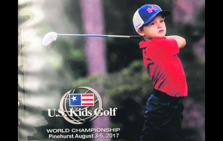 Fogueo. El pequeño Pablo Fernández terminó con un acumulado de 136 golpes en el U.S. Kids Golf. ESPECIAL /
